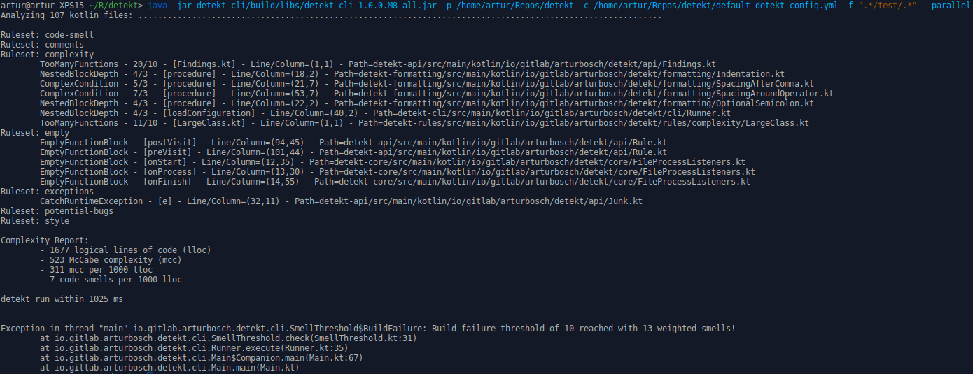 detekt in action